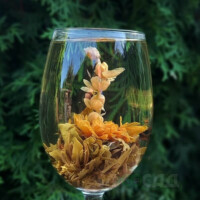 Чай вязаный "Лепестки шаолиня" цветочная жемчужина 8г ядрышко